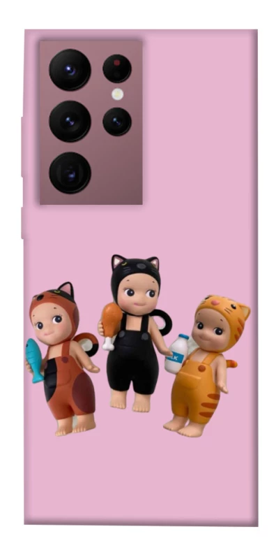 Чохол на Samsung Galaxy S22 Ultra Cat Cafe Trio фото 1 з 1