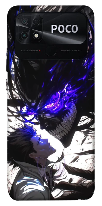 Чехол на Xiaomi Poco C40 Black soul anime фото 1 из 1