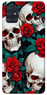 Чохол на Samsung Galaxy A51 skull and rose фото 1 з 1