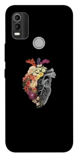 Чехол на Nokia C21 Plus Heart with flowers фото 1 из 1