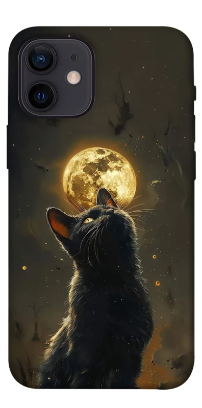 Чехол на Apple iPhone 12 mini (5.4") Кот под луной v2 фото 1 из 1