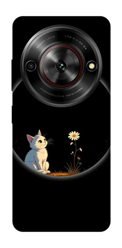 Чохол на ZTE Nubia Focus Cat and flower фото 1 з 1