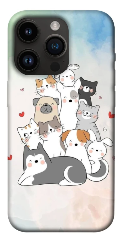 Чохол на Apple iPhone 14 Pro (6.1") Funny Pets ver.2 фото 1 з 1