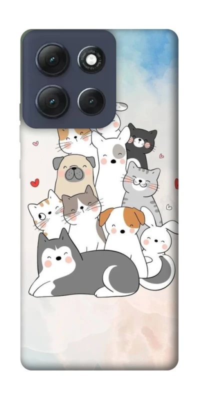 Чохол на Motorola Moto G86 Power Funny Pets ver.2 фото 1 з 1