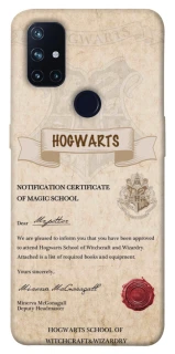 Чехол на OnePlus Nord N10 5G The Hogwarts acceptance letter фото 1 из 1
