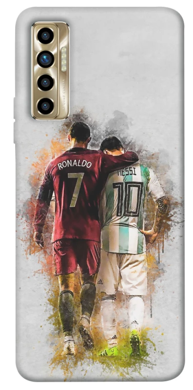 Чехол на TECNO Camon 17P Ronaldo и Messi фото 1 из 1