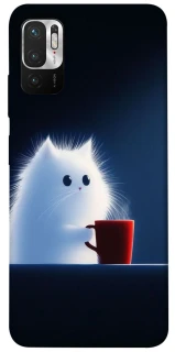 Чехол на Xiaomi Poco M3 Pro 4G / 5G Чехол кот с кофе фото 1 из 1