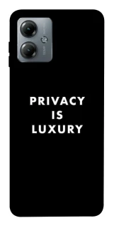 Чохол на Motorola Moto G14 Privacy is luxury фото 1 з 1