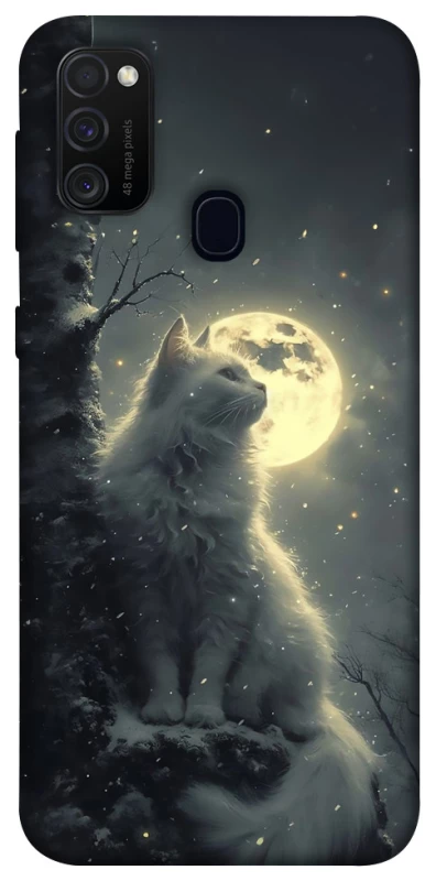 Чохол на Samsung Galaxy M30s / M21 Кіт під місяцем фото 1 з 1