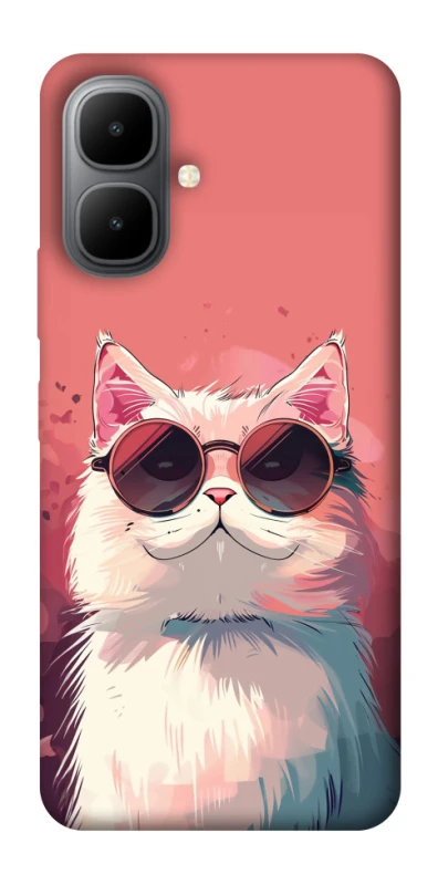 Чехол на Infinix Smart 10 Сat with glasses фото 1 из 1