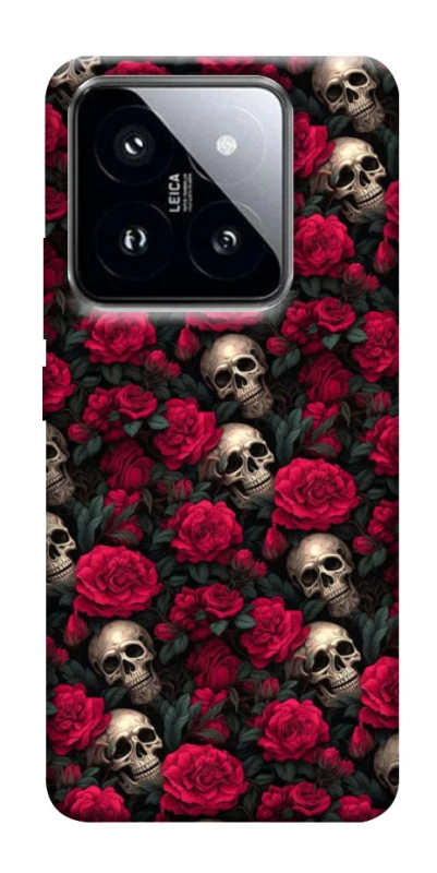 Чехол на Xiaomi 14 Pro Черепа и розы фото 1 из 1