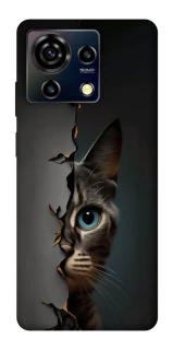 Чехол на ZTE Blade V50 Vita Кот-подглядыватель v2 фото 1 из 1