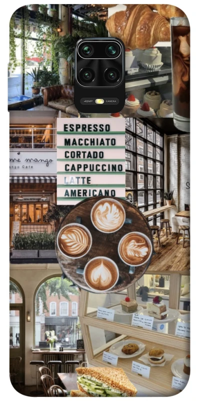 Чехол на Xiaomi Redmi Note 9s / Note 9 Pro / Note 9 Pro Max Coffee collage ver.5 фото 1 из 1