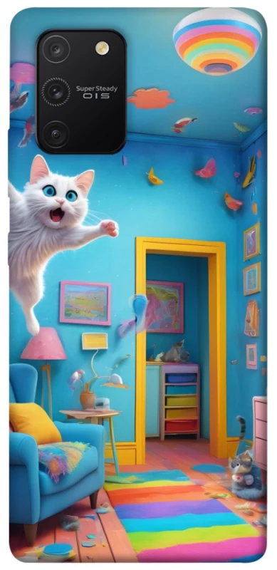 Чехол на Samsung Galaxy S10 Lite crazy cat фото 1 из 1