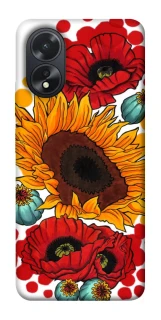 Чохол на Oppo A18 Соняшники та маки фото 1 з 1