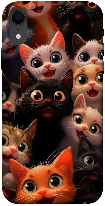 Чохол на Apple iPhone XR (6.1") happy cats фото 1 з 1