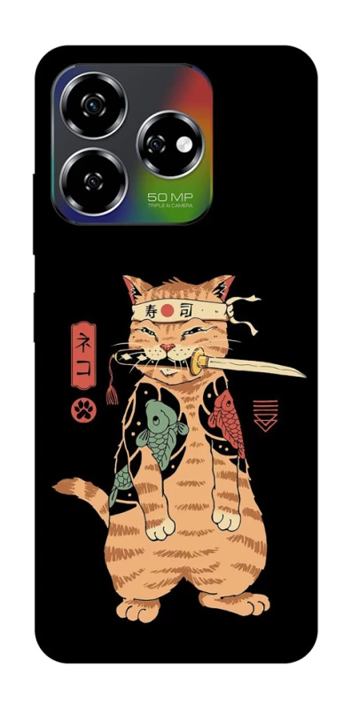 Чехол на ZTE Nubia V60 Кот-самурай фото 1 из 1