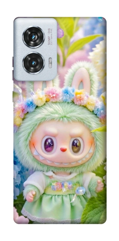 Чохол на Motorola Edge 50 Fusion Labubu & Flowers ver.2 фото 1 з 1
