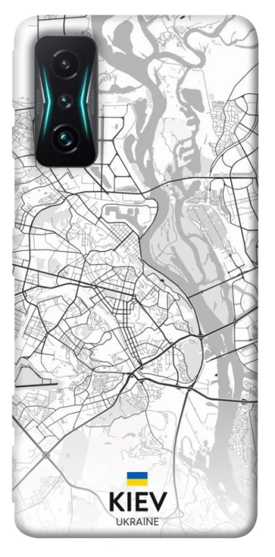Чохол на Xiaomi Redmi K50 Gaming Kiev white map фото 1 з 1