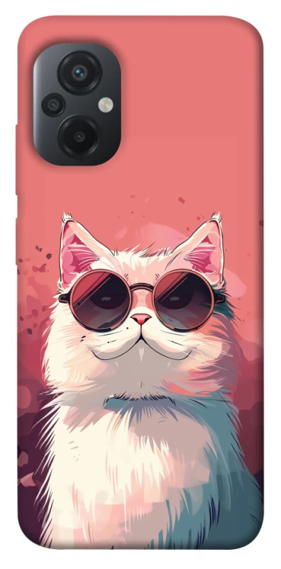 Чохол на Xiaomi Poco M5 Сat with glasses фото 1 з 1