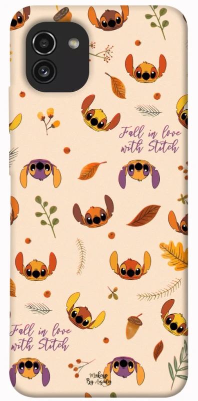 Чохол на Samsung Galaxy A03 Fall in love with Stitch фото 1 з 1