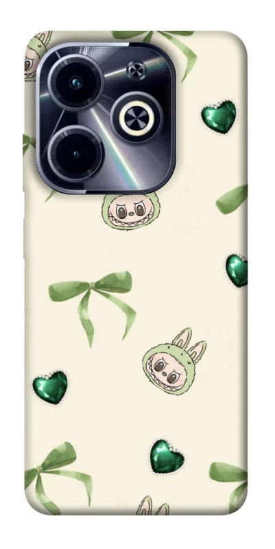 Чохол на Infinix Hot 40i Labubu Green Heart фото 1 з 1