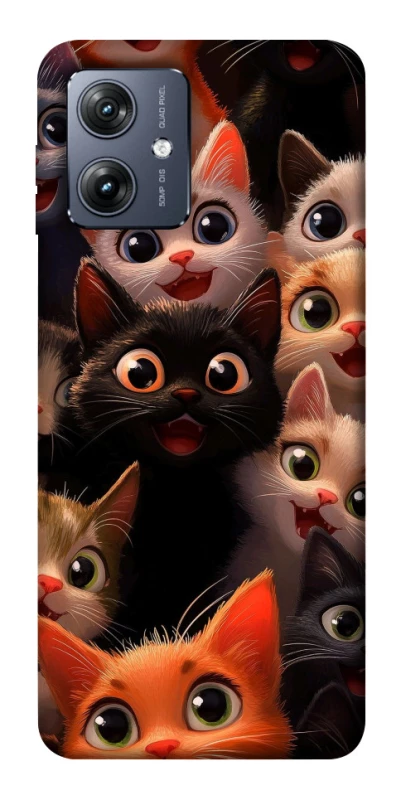 Чохол на Motorola Moto G54 happy cats фото 1 з 1
