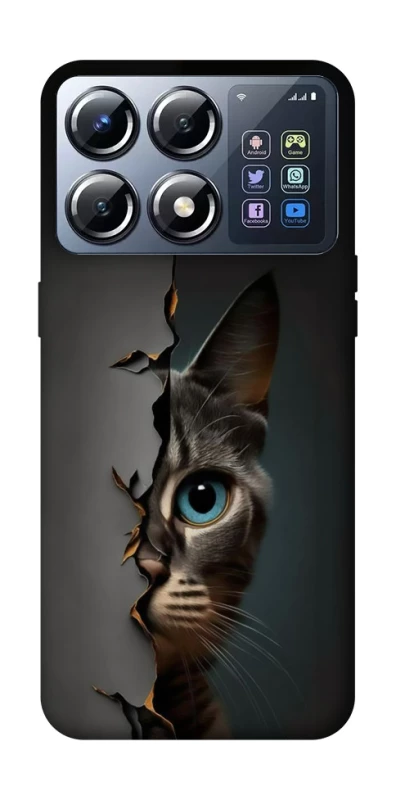 Чехол на Xiaomi POCO X8 Pro Кот-подглядыватель v2 фото 1 из 1