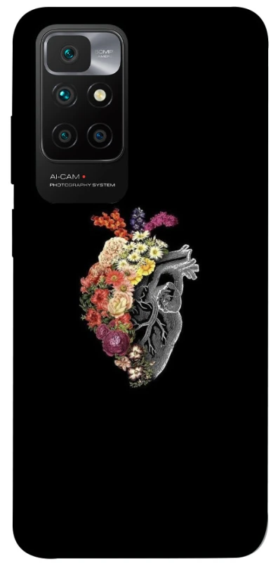 Чохол на Xiaomi Redmi 10 Heart with flowers фото 1 з 1