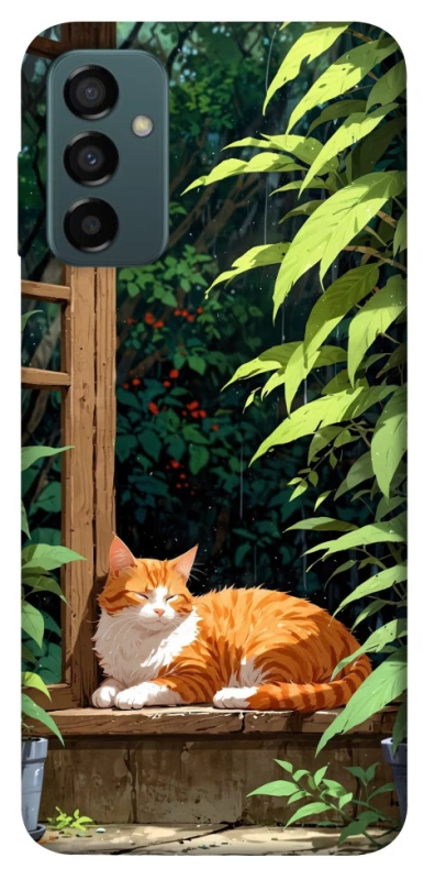Чехол на Samsung Galaxy M13 4G red cat фото 1 из 1