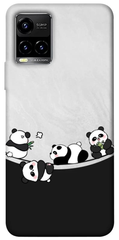 Чехол на Vivo Y21 / Y33s Four pandas фото 1 из 1