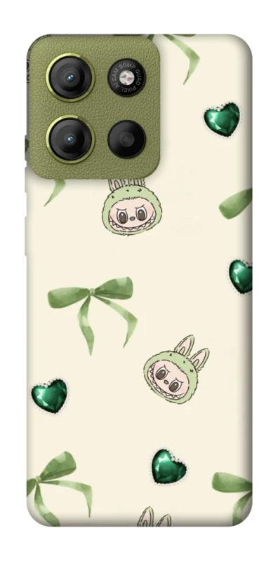 Чехол на Motorola Moto G15 4G Labubu Green Heart фото 1 из 1