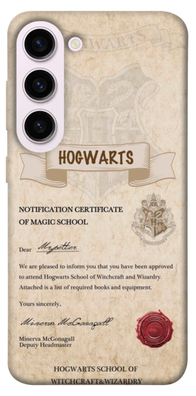 Чехол на Samsung Galaxy S23+ The Hogwarts acceptance letter фото 1 из 1