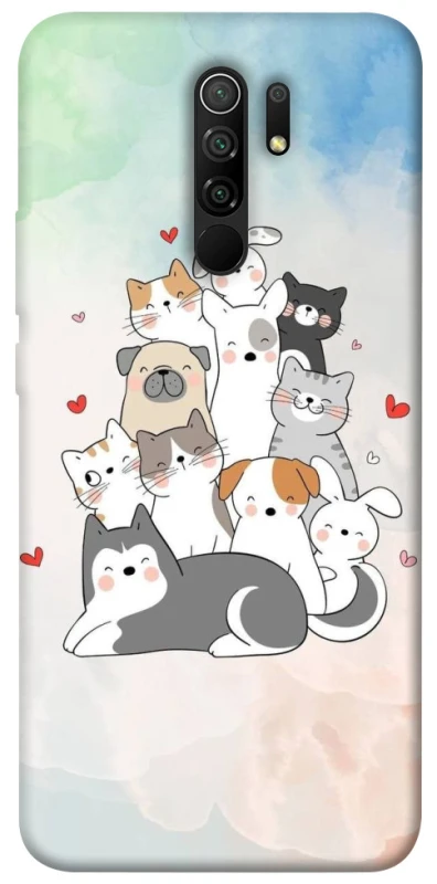 Чохол на Xiaomi Redmi 9 Funny Pets ver.2 фото 1 з 1