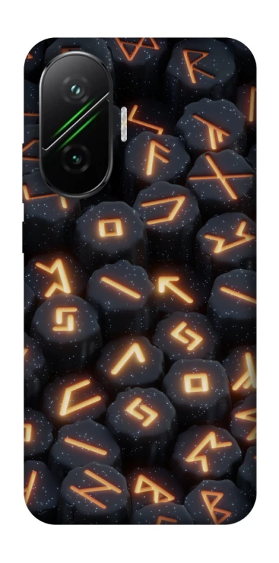 Чехол на Xiaomi Poco F7 Огненые руны фото 1 из 1