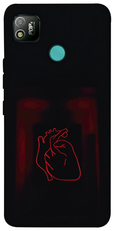 Чехол на TECNO POP 4 Красное сердце фото 1 из 1