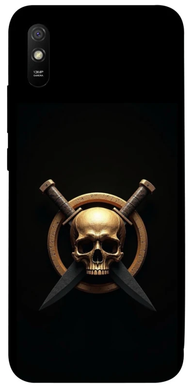 Чохол на Xiaomi Redmi 9A Golden Skull фото 1 з 1