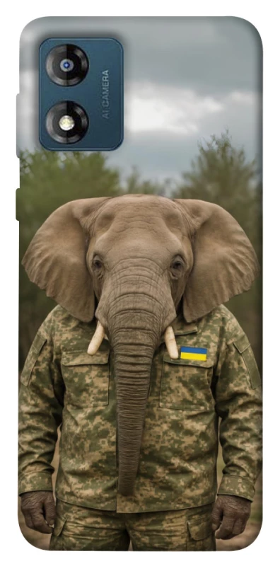 Чохол на Motorola Moto E13 Слон захисник фото 1 з 1