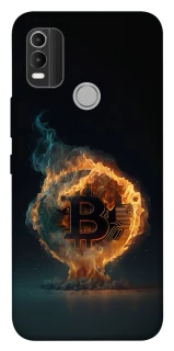 Чехол на Nokia C21 Plus Fire Bitcoin фото 1 из 1