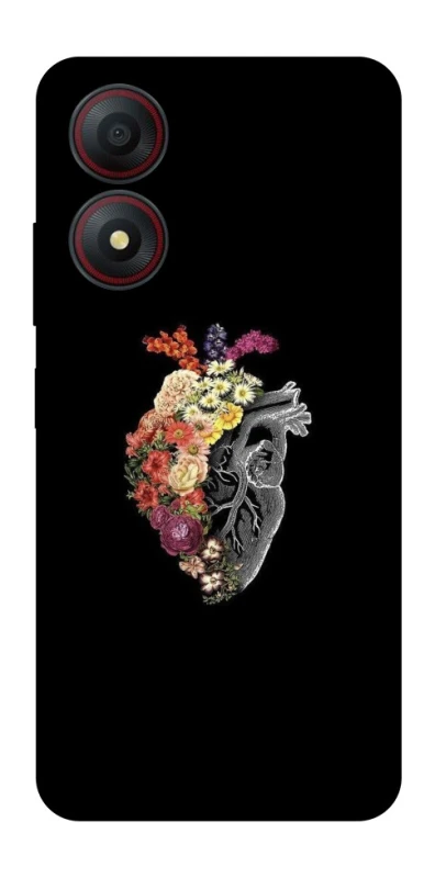 Чохол на ZTE Blade A34 4G Heart with flowers фото 1 з 1