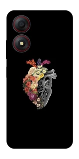 Чохол на ZTE Blade A34 4G Heart with flowers фото 1 з 1