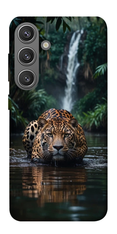 Чехол на Samsung Galaxy S24 Leopard in water фото 1 из 1