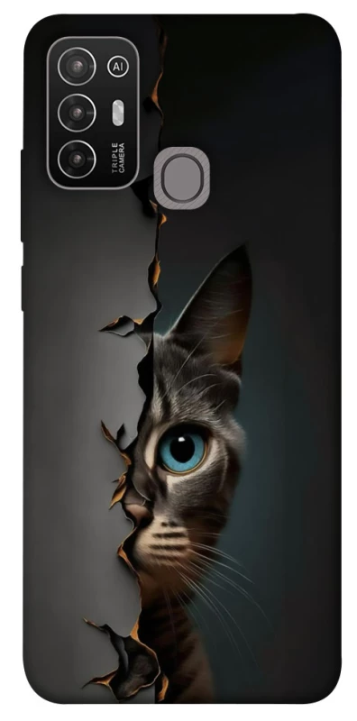 Чохол на ZTE Blade A52 Кіт-підглядач v2 фото 1 з 1
