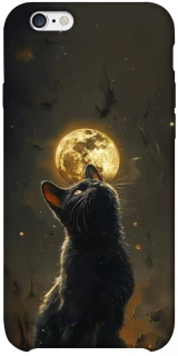 Чохол на Apple iPhone 6/6s plus (5.5") Кіт під місяцем v2 фото 1 з 1