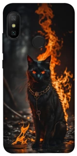 Чохол на Xiaomi Mi A2 Lite / Xiaomi Redmi 6 Pro Вогняний кіт фото 1 з 1