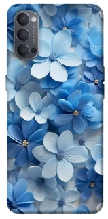 Чехол на Oppo Reno 4 Синие цветы фото 1 из 1