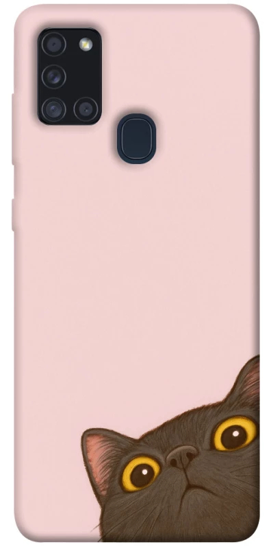 Чехол на Samsung Galaxy A21s Peeping cat фото 1 из 1