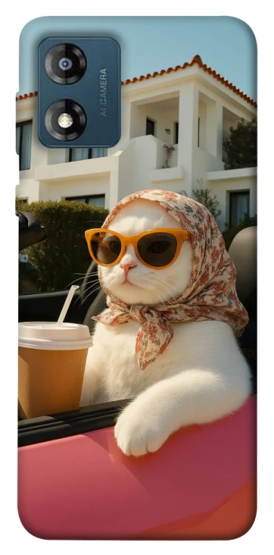Чохол на Motorola Moto E13 Stylish Cat Cruise фото 1 з 1