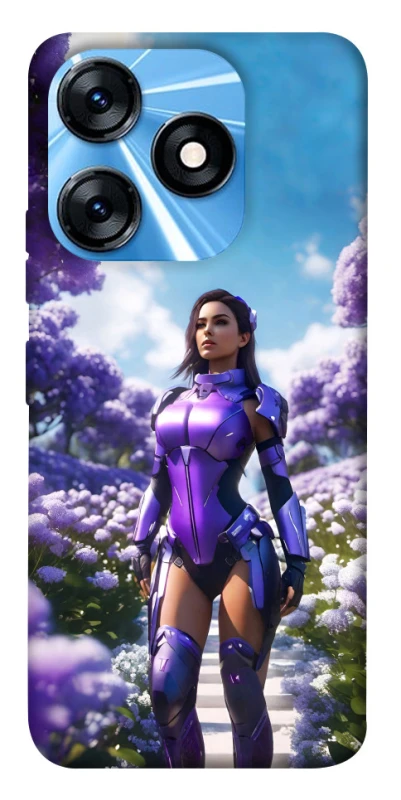 Чехол на TECNO Spark 10 Cyber space girl ver.4 фото 1 из 1