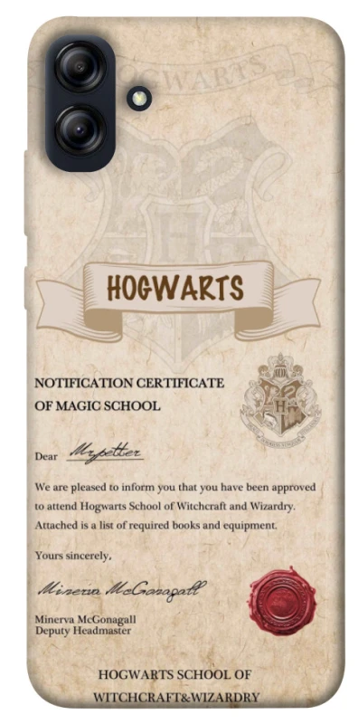 Чехол на Samsung Galaxy A04e The Hogwarts acceptance letter фото 1 из 1